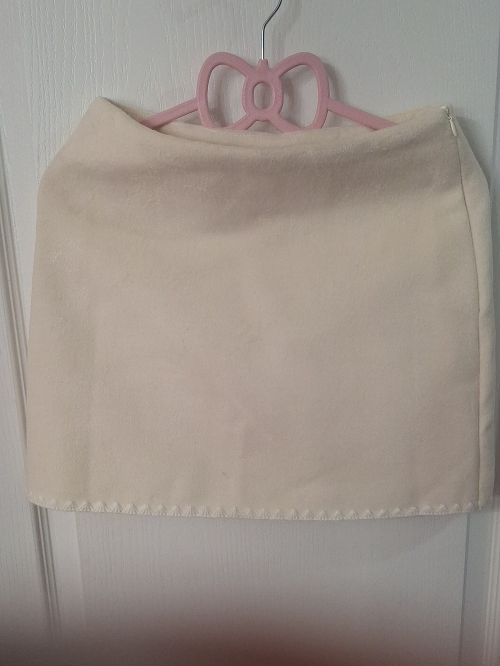 COMMENSE Cream Fleece Mini Skirt - NWT Size XS